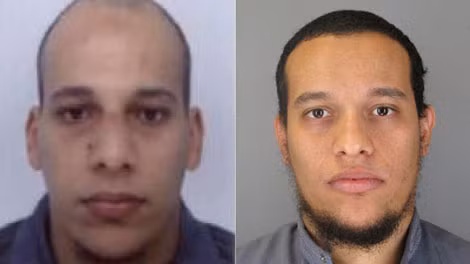 Hai anh em kẻ khủng bố, Cherif (phải) và Said (trái), gây ra vụ xả súng tại tòa soạn Charlie Hebdo.