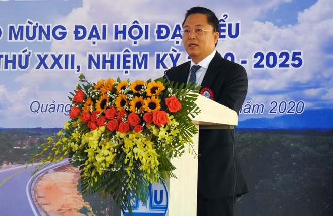 Ông Lê Trí Thanh phát biểu tại buổi lễ thông xe kỹ thuật đường Võ Chí Công.