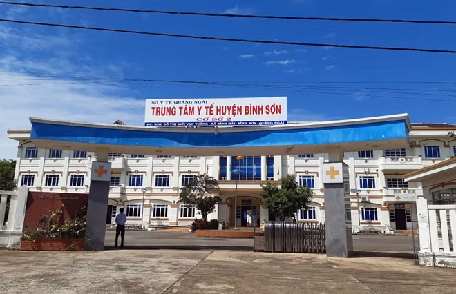 Trung tâm Y tế huyện Bình Sơn - Cơ sở 2, nơi các ca mắc COVID-19 tại tỉnh Quảng Ngãi đang điều trị. Ảnh: C.T.V
