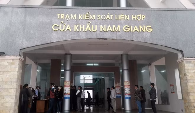 Khu vực cửa khẩu Nam Giang.