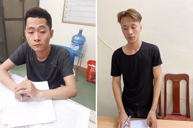 Thành và Quang tại cơ quan Công an.