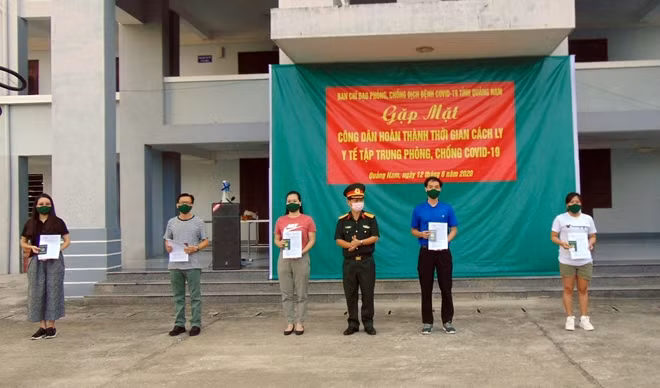 Niềm vui của các công dân trở về từ Đài Loan hoàn thành thời gian cách ly tại Quảng Nam.