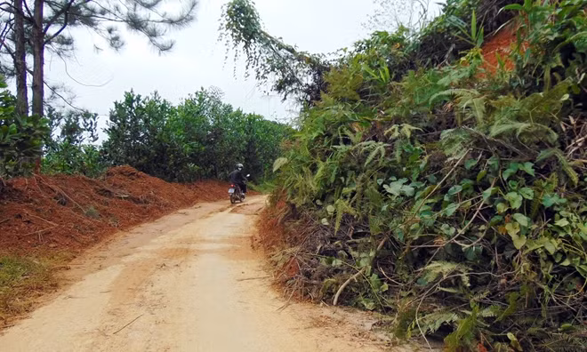 Nhiều điểm sạt lở được khắc phục tại thời để phục vụ việc đi lại của người dân.