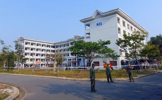Khu cách ly tại Trường Trung cấp CSND V.