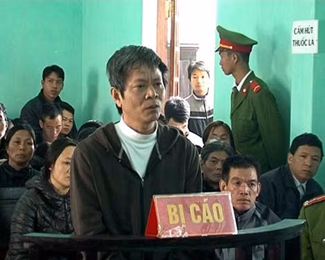 Vũ Thế Tài tại phiên Tòa sơ thẩm.