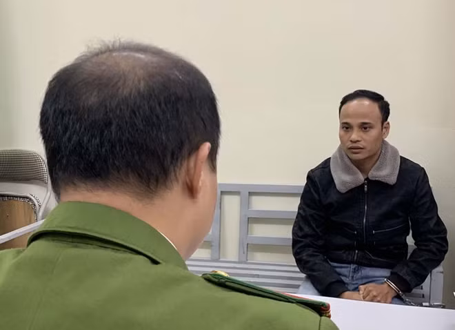 Đối tượng Nguyễn Văn Toàn tại cơ quan Công an
