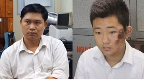 Nguyễn Mạnh Tường và Đào Quang Khánh lúc mới bị bắt.