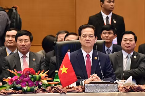 Thủ tướng Nguyễn Tấn Dũng và Đoàn Việt Nam dự Hội nghị Cấp cao ASEAN-Nhật Bản. Ảnh: VGP/Nhật Bắc.