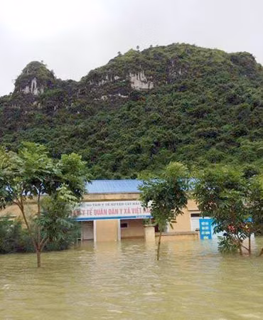 Hình ảnh ngập lụt.