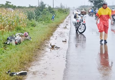 Hiện trường vụ tai nạn.
