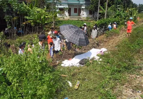 Hiện trường vụ tai nạn.