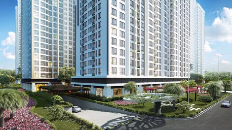 Tòa căn hộ Park 2 có không gian thoáng mát ba mặt và tầm nhìn xanh rộng mở.