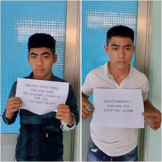 Hai đối tượng Thắng và Huy
