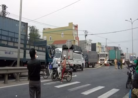 Hiện trường vụ TNGT.