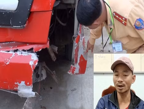 Xe khách gây tai nạn và tài xế Phan Tuấn Anh.