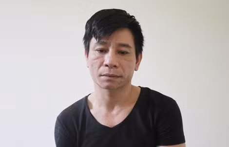 Đối tượng Nguyễn Văn Thìn tại cơ quan Công an.