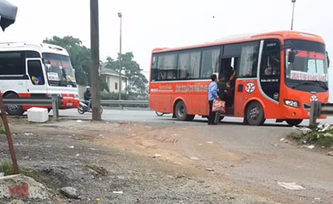 Được mật báo, nhiều nhà xe vô tư dừng bắt khách.