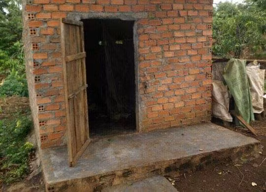 Căn chòi nơi xảy ra vụ việc
