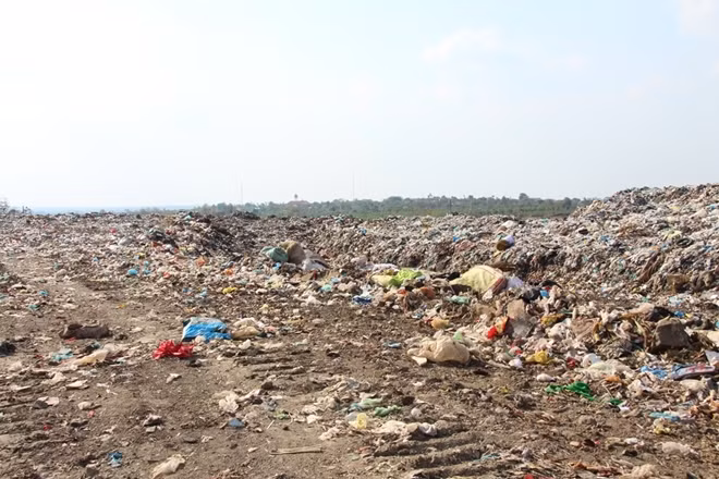 Bãi rác nơi phát hiện thi thể thai nhi