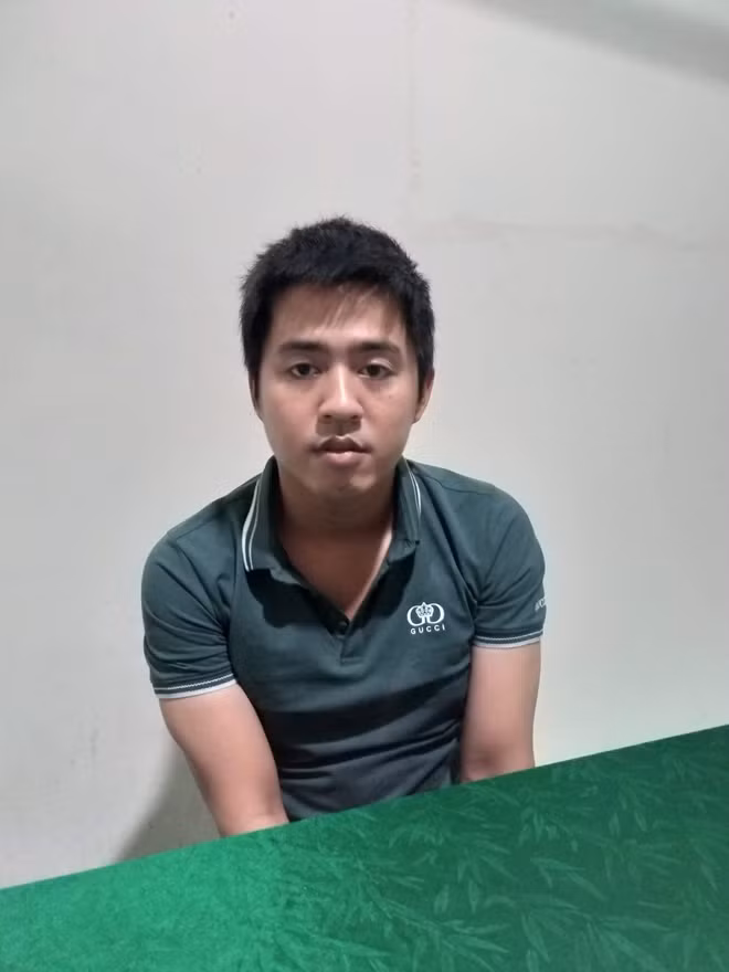 Quỳnh tại cơ quan Công an.