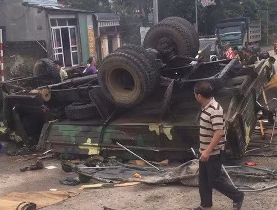 Hiện trường vụ tai nạn (Ảnh Tiến Đạt)