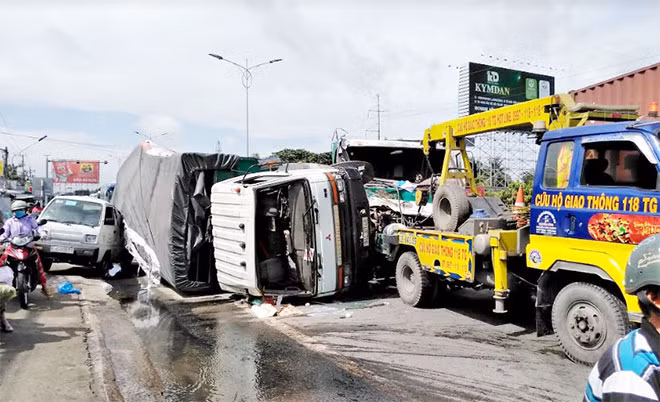 Hiện trường vụ tai nạn.