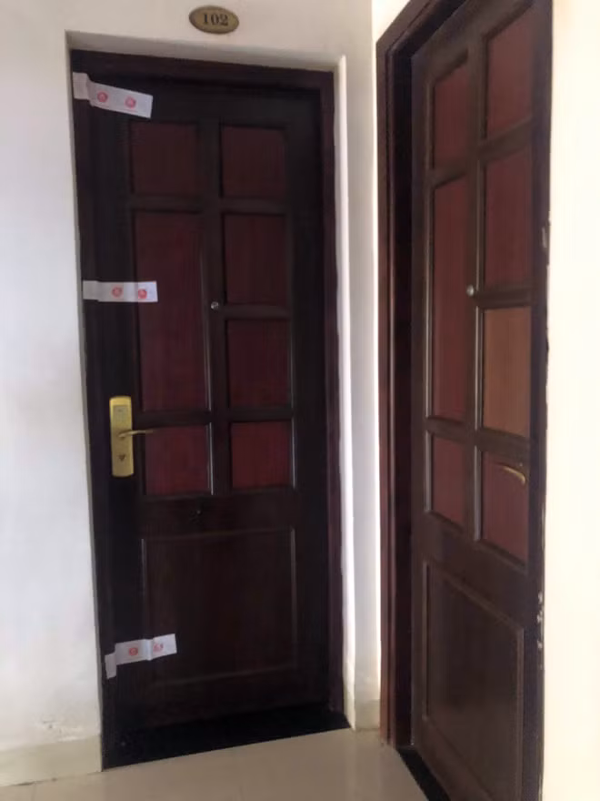 Căn phòng khách sạn niêm phong phục vụ công tác điều tra