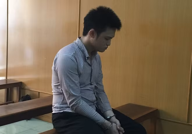 Bị cáo Phong tại phiên tòa sơ thẩm.