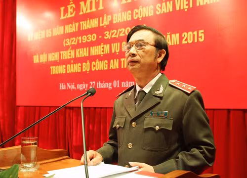 Thượng tướng Đặng Văn Hiếu, Ủy viên Trung ương Đảng, Phó Bí thư Đảng ủy Công an Trung ương, Thứ trưởng Thường trực Bộ Công an kết luận Hội nghị. Ảnh: Việt Hưng.