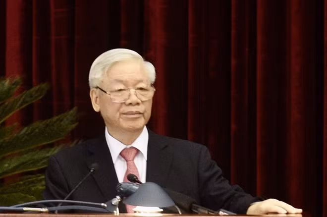 Tổng Bí thư, Chủ tịch nước Nguyễn Phú Trọng phát biểu khai mạc Hội nghị.