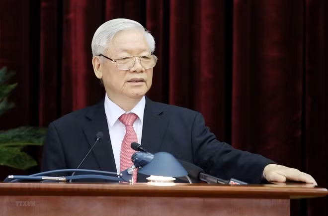 Tổng Bí thư, Chủ tịch nước Nguyễn Phú Trọng phát biểu. (Nguồn: TTXVN)