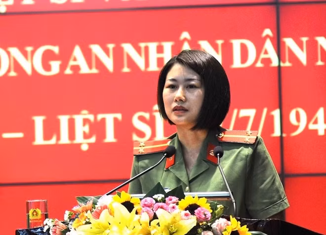 Chị Hoàng Anh Lan, vợ liệt sĩ Nông Khắc Mẫn.