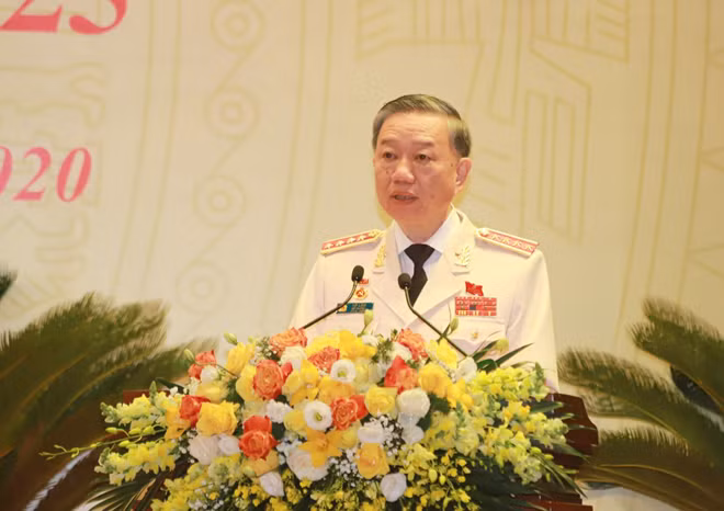 Đại tướng Tô Lâm phát biểu khai mạc đại hội.