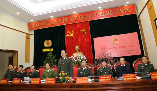 Bộ trưởng Trần Đại Quang phát biểu tại buổi giao ban.