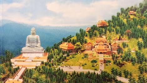 Công trình đại tượng Phật khi hoàn thành.