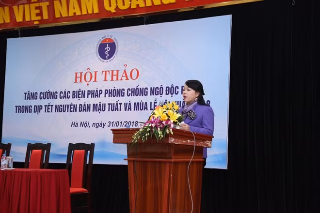 Bộ trưởng Bộ Y tế Nguyễn Thị Kim Tiến phát biểu khai mạc hội thảo