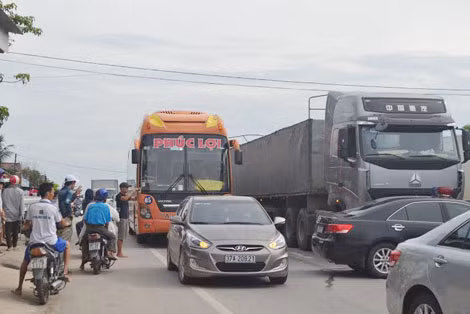 Hiện trường vụ tai nạn.