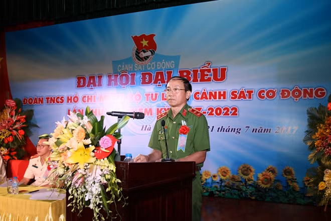 Trung tướng Đỗ Đức Kính phát biểu chỉ đạo tại Đại hội
