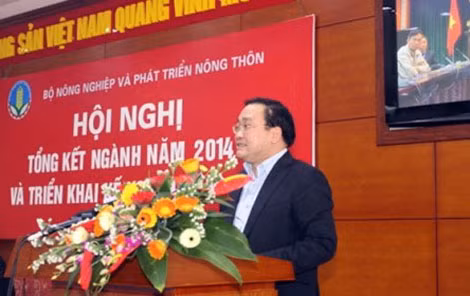 Phó Thủ tướng Hoàng Trung Hải phát biểu tại Hội nghị tổng kết ngành Nông nghiệp. Ảnh: VGP.