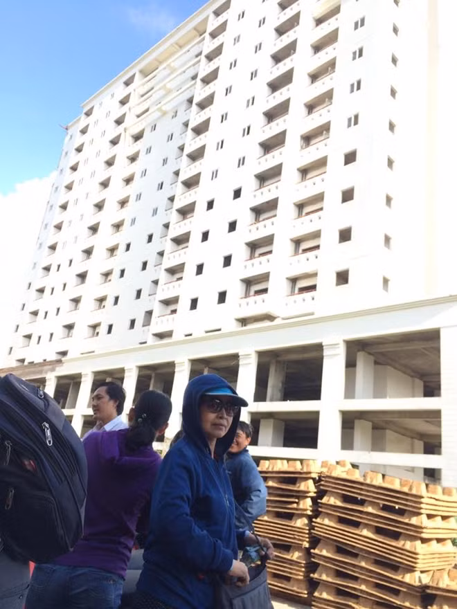 Dự án chung cư Gia Phú hiện vẫn chưa hoàn thiện sau nhiều năm nay.