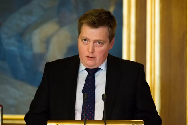 Thủ tướng Iceland Gunnlaugsson.