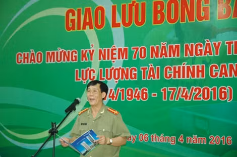 Đại tá Nguyễn Đức Minh, Phó cục trưởng Cục tham mưu – Tổng cục Chính trị CAND, trưởng ban tổ chức giải phát biểu khai mạc và đọc điều lệ giải đấu.