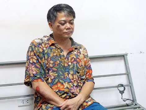 Đoàn Thạch Cương tại Cơ quan điều tra.
