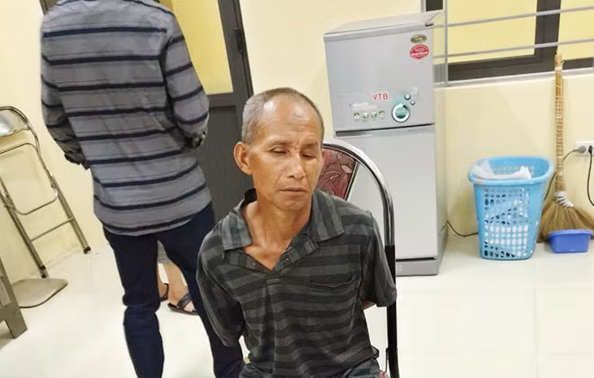 Đối tượng Sộng Sáy Vạ tại cơ quan Công an.