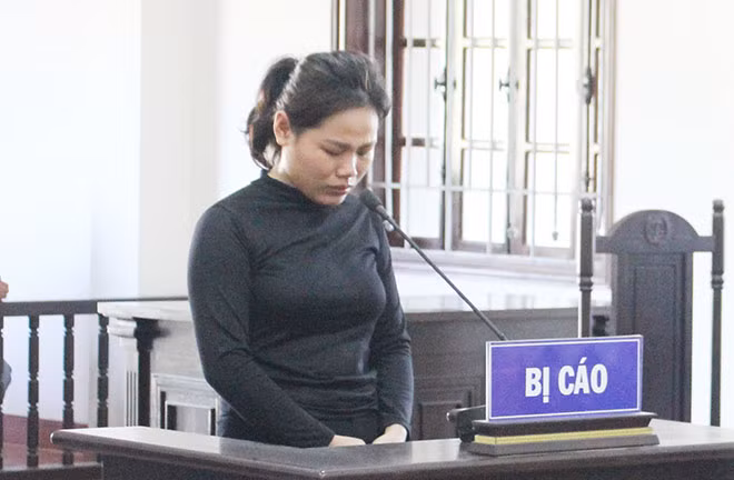 Bị cáo Hồ Thị Thùy tại tòa.