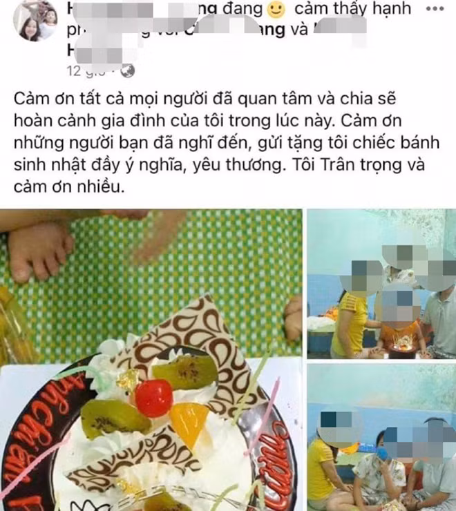 Hình ảnh ông C. tổ chức sinh nhật được đăng tải trên facebook.