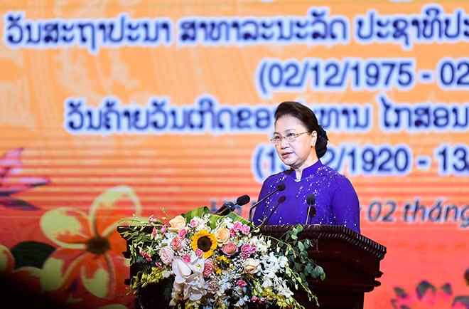 Chủ tịch Quốc hội Nguyễn Thị Kim Ngân phát biểu tại Lễ kỷ niệm. Ảnh: BNG Chủ tịch Quốc hội Nguyễn Thị Kim Ngân phát biểu tại Lễ kỷ niệm. Ảnh: BNG