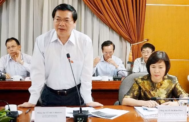 Ông Vũ Huy Hoàng trong một buổi làm việc của Bộ Công Thương với địa phương năm 2014. (Nguồn: Thông tin Chính phủ)