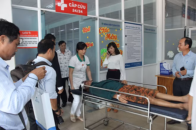 Người dân điều trị bệnh tại Bệnh viện Hoàn Mỹ Bình Phước, thị xã Đồng Xoài, tỉnh Bình Phước.