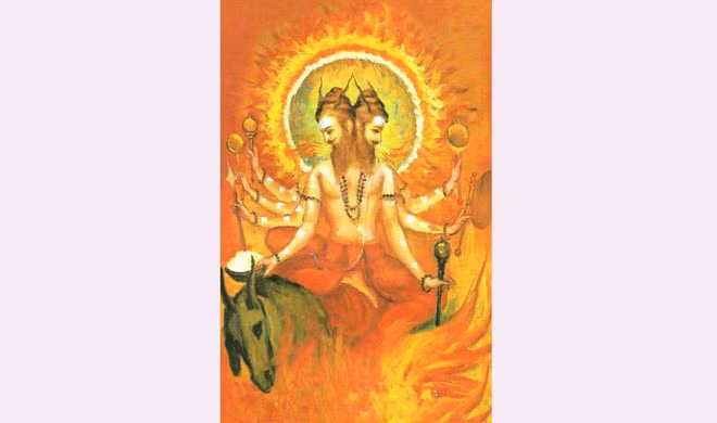 Thần lửa Agni trong văn hoá Ấn Độ.